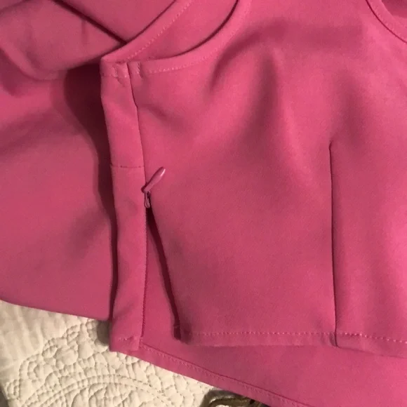 Pink wide leg pant and cropped tank set Size Med - Picture 4 of 9